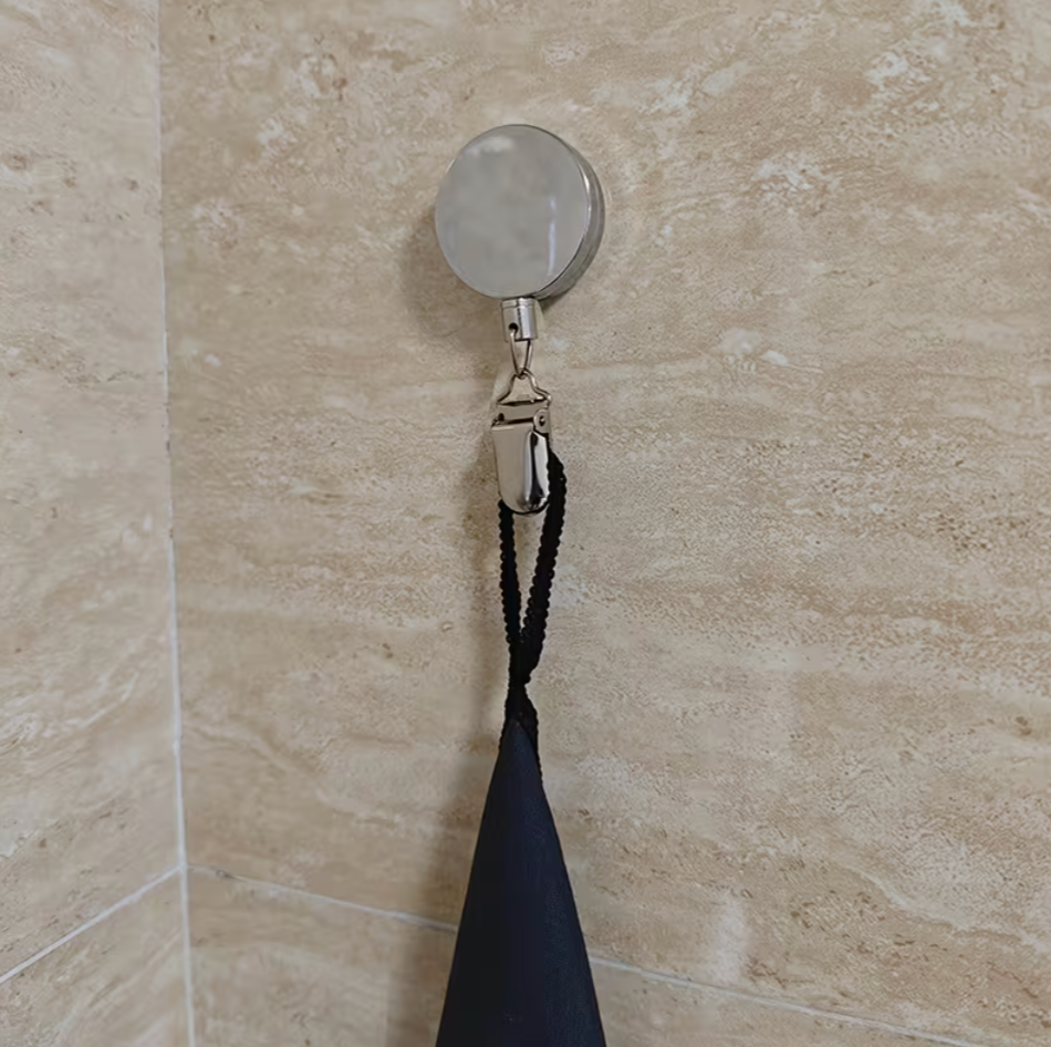 Stainless Steel Retractable Clip On Hanger