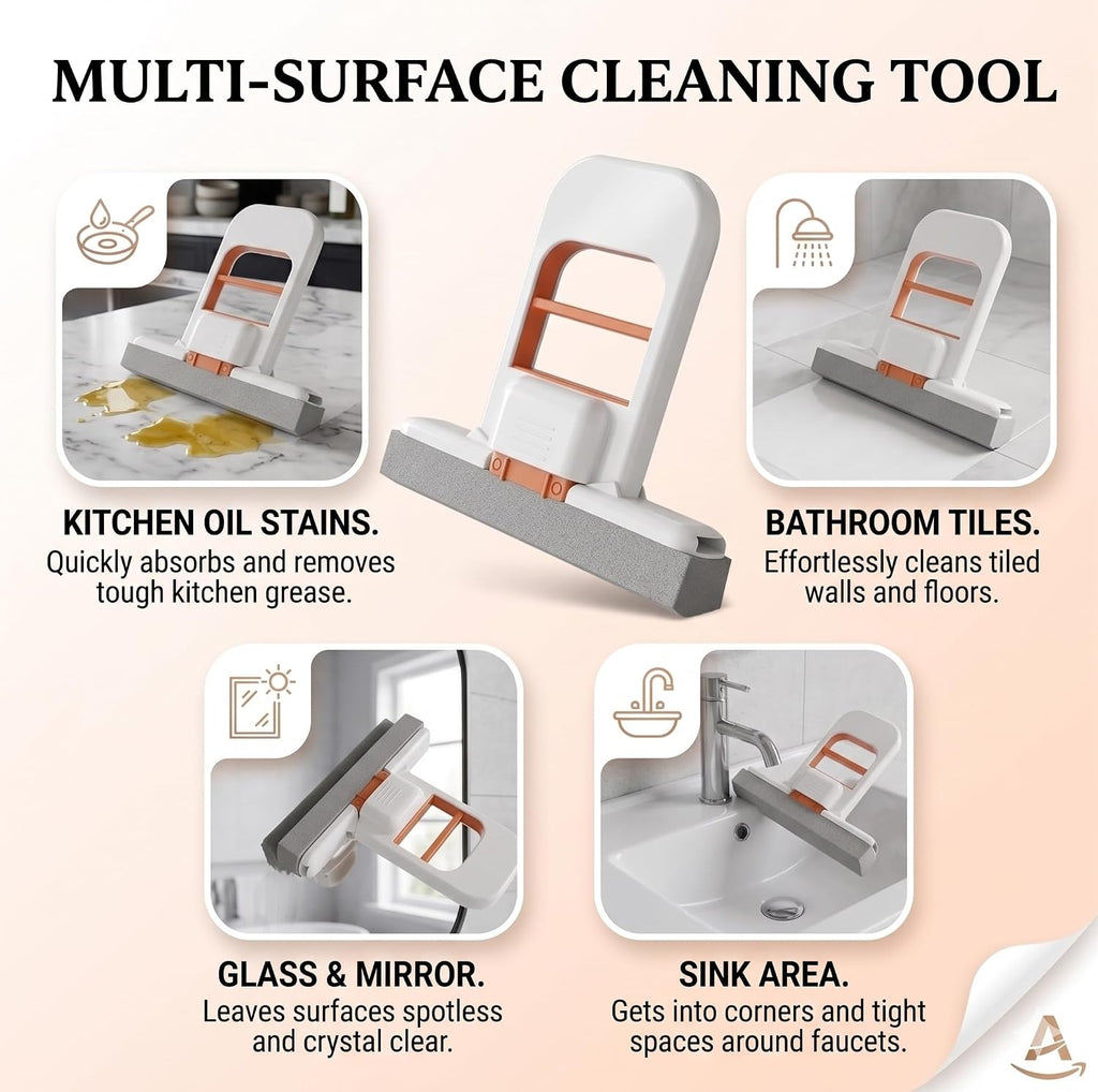 Mini Sponge Mop – Foldable, Self-Squeeze