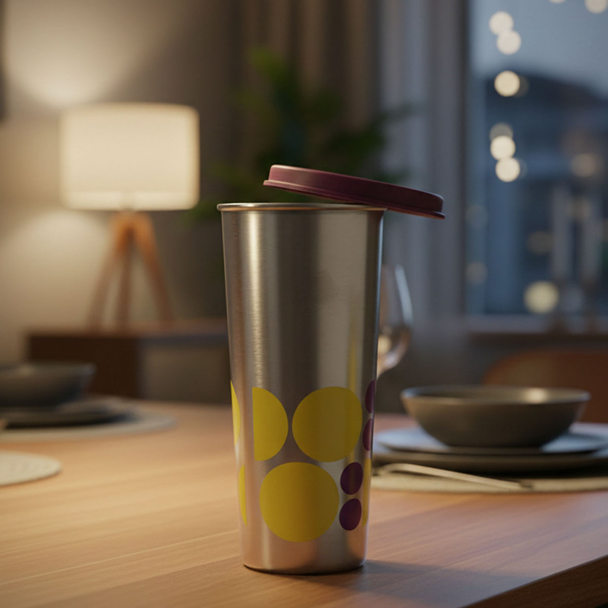 Supermom 600 Ml Stainless Steel Printed Travel Tumbler (1 Pc)
