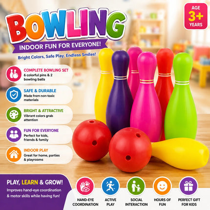 Bowling Game 10 Pin 2 Balls Bowling Set