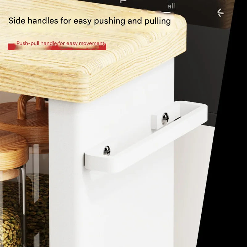 Kitchen Gap Mobile Trolley Spice Rack Ultra-narrow Side Cabinet Multi-layer Gap Metal Storage Cabinet Rack
