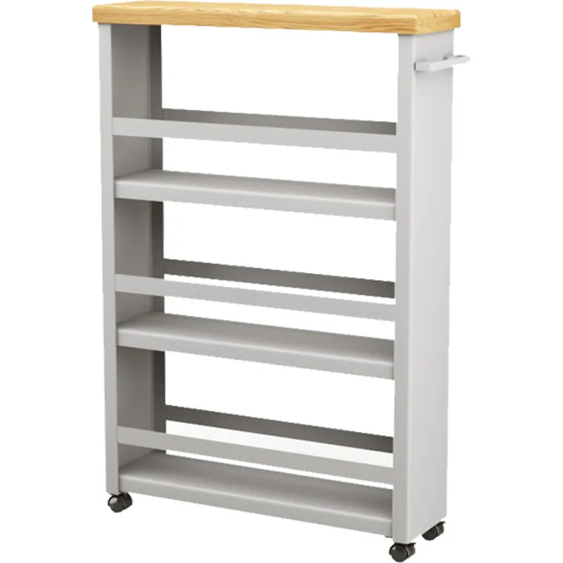 Kitchen Gap Mobile Trolley Spice Rack Ultra-narrow Side Cabinet Multi-layer Gap Metal Storage Cabinet Rack