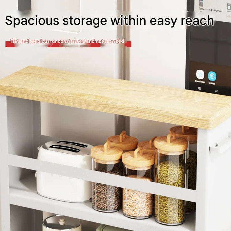 Kitchen Gap Mobile Trolley Spice Rack Ultra-narrow Side Cabinet Multi-layer Gap Metal Storage Cabinet Rack