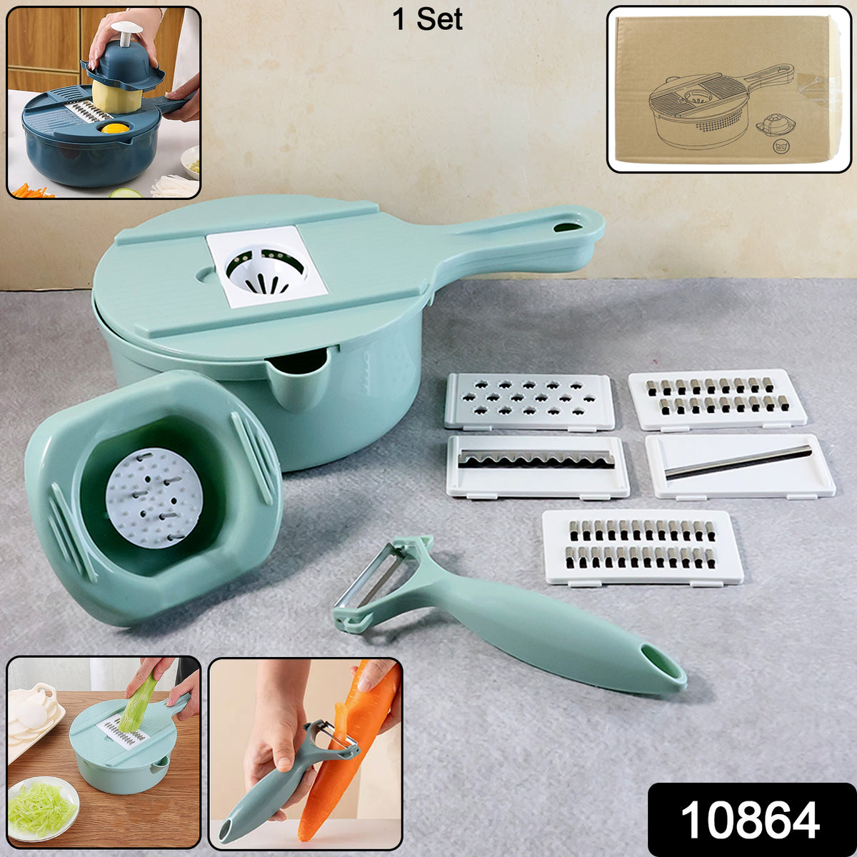 Multi-function Vegetable Cutter  Grater Set