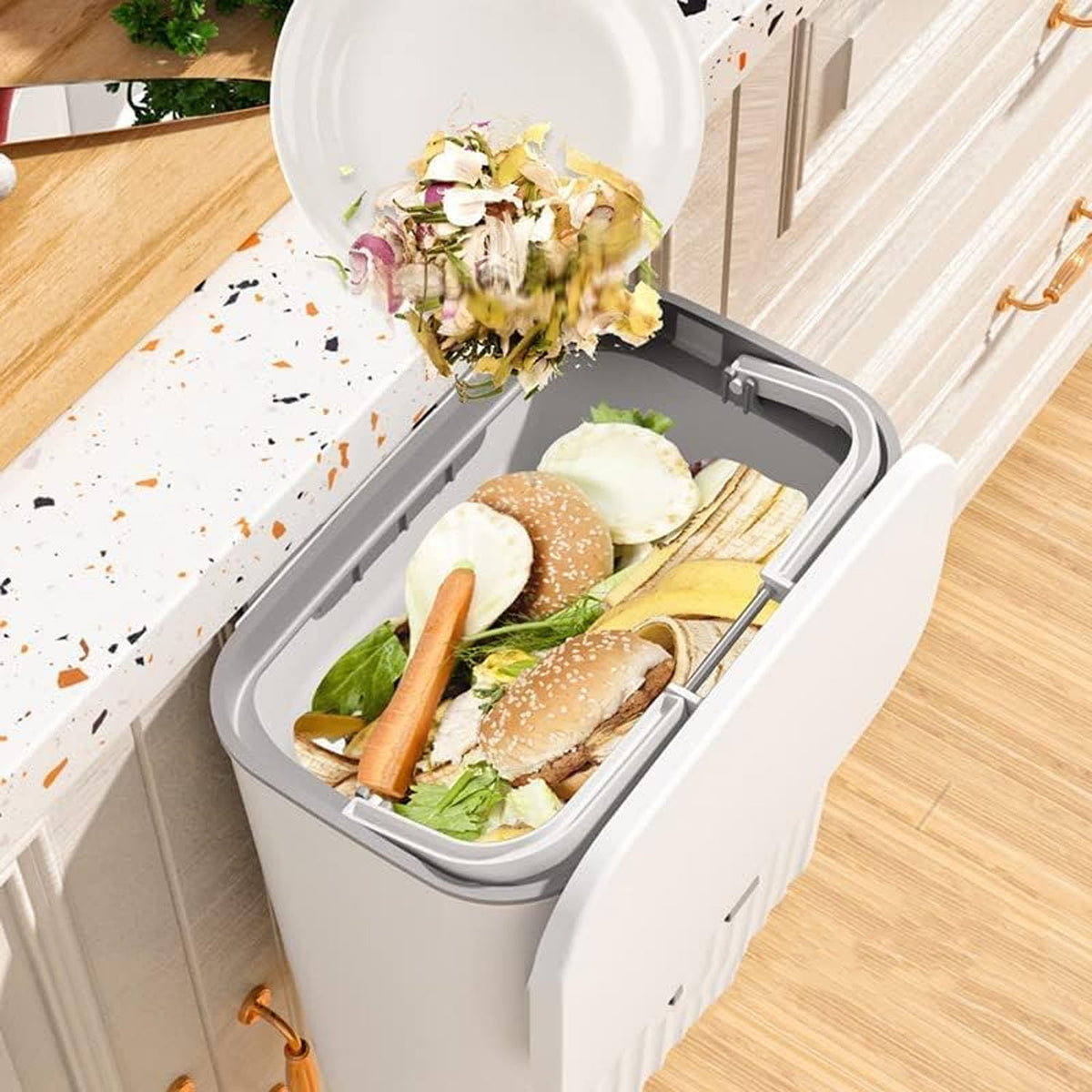 Stylish Plastic Kitchen Dustbin (1 Pc)