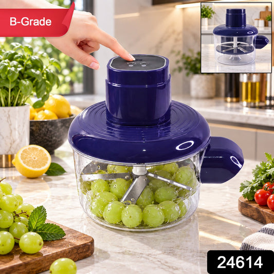 B Grade Electric Food Chopper With Steel Blades And Clear Bowl (1 Pc)